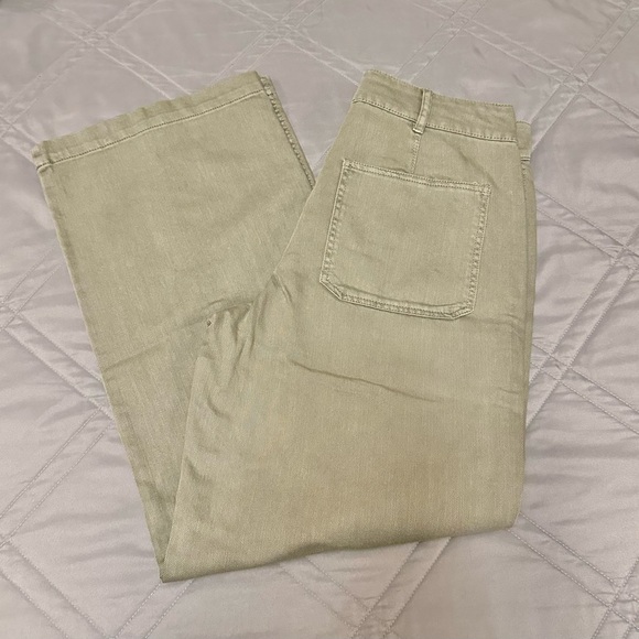 And Now This Olive Green High Rise Wide Leg Pants with Stretch - Picture 4 of 12